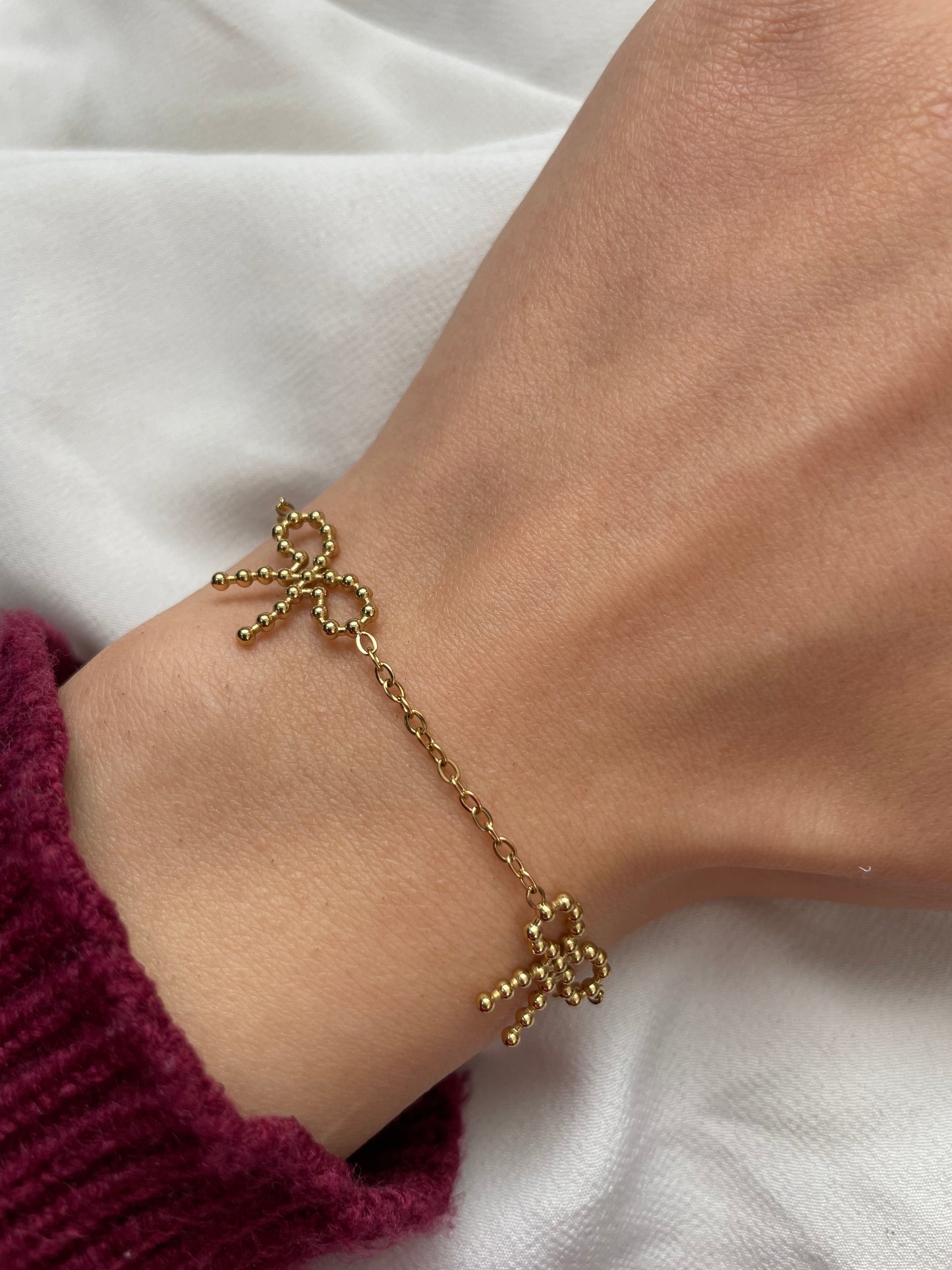Schleifen Armband aus Edelstahl