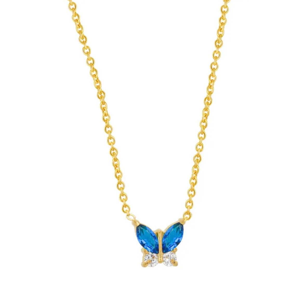 Schmetterling Kette 18k vergoldet