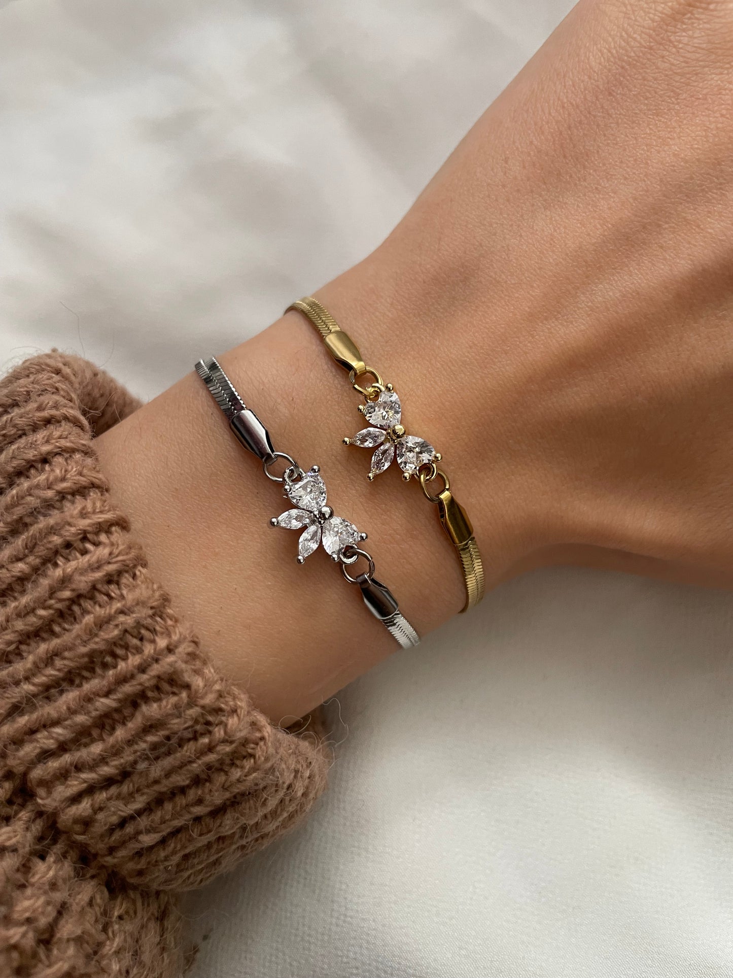 Schleifen Armband vergoldet