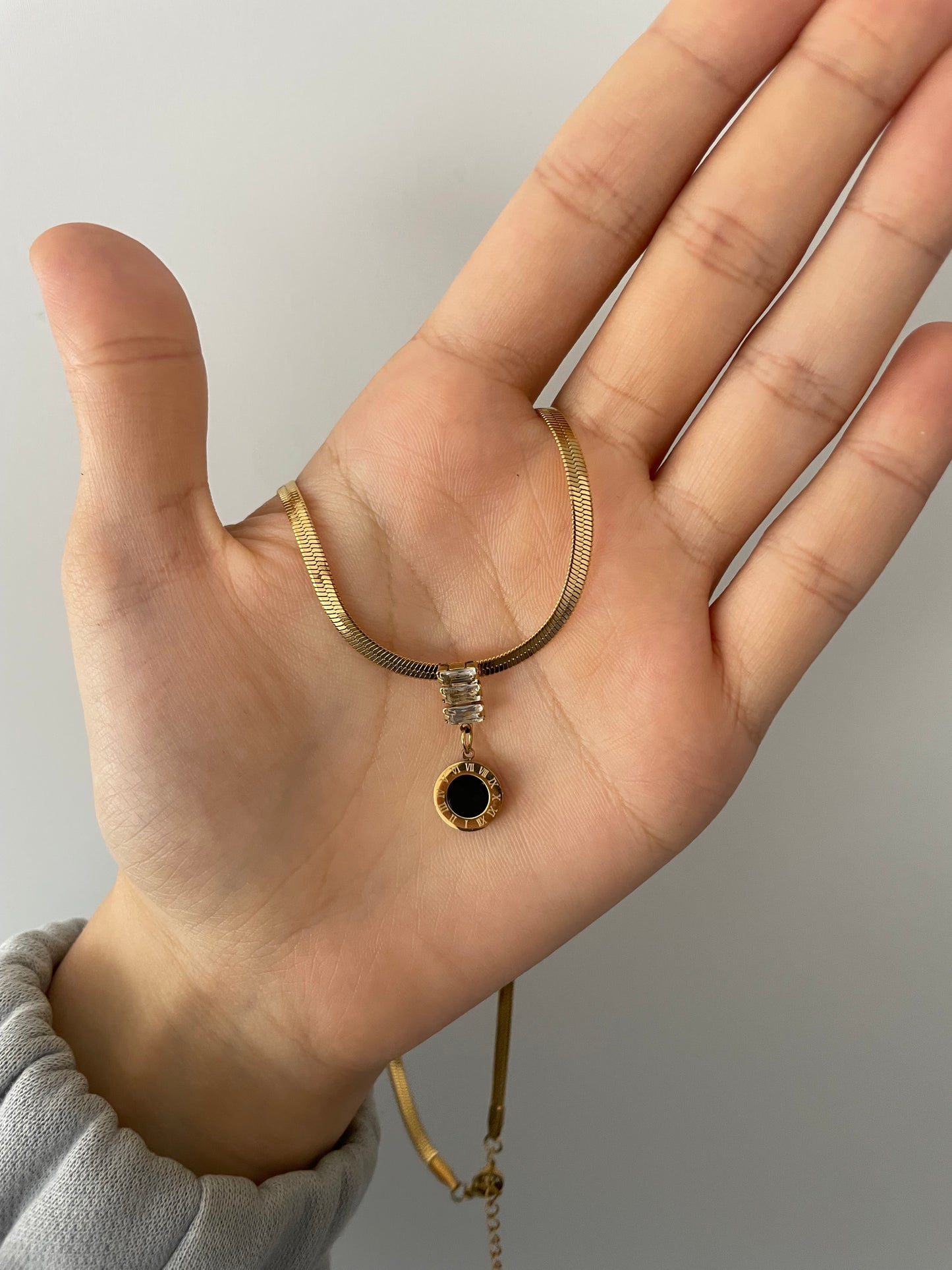 Schlangenkette mit Anhänger aus Edelstahl