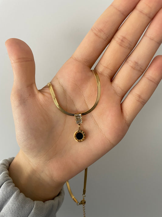 Schlangenkette mit Anhänger aus Edelstahl