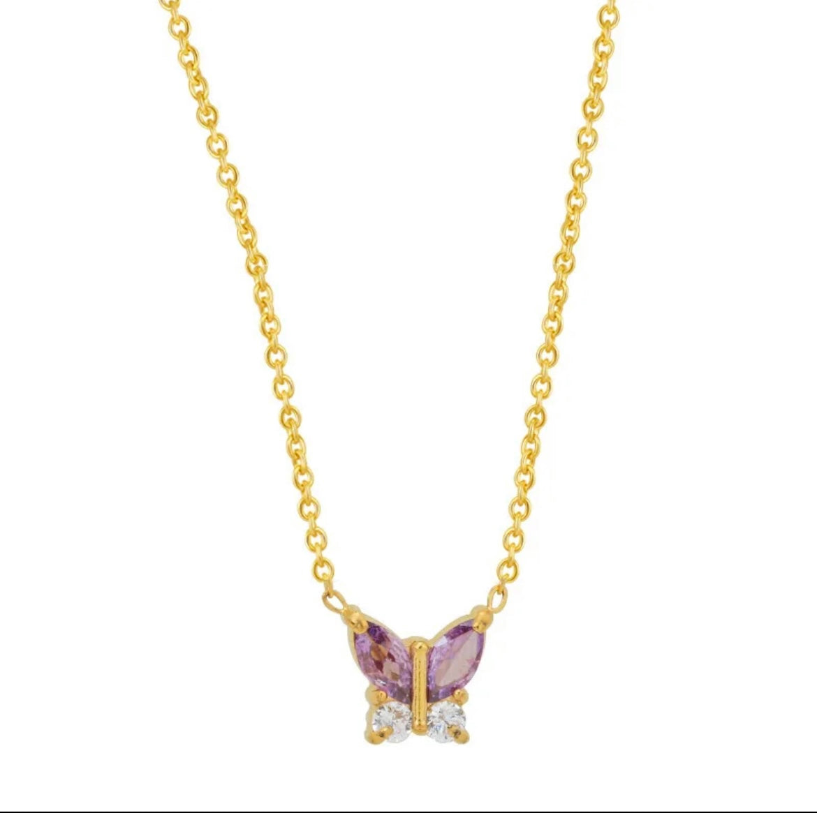 Schmetterling Kette 18k vergoldet
