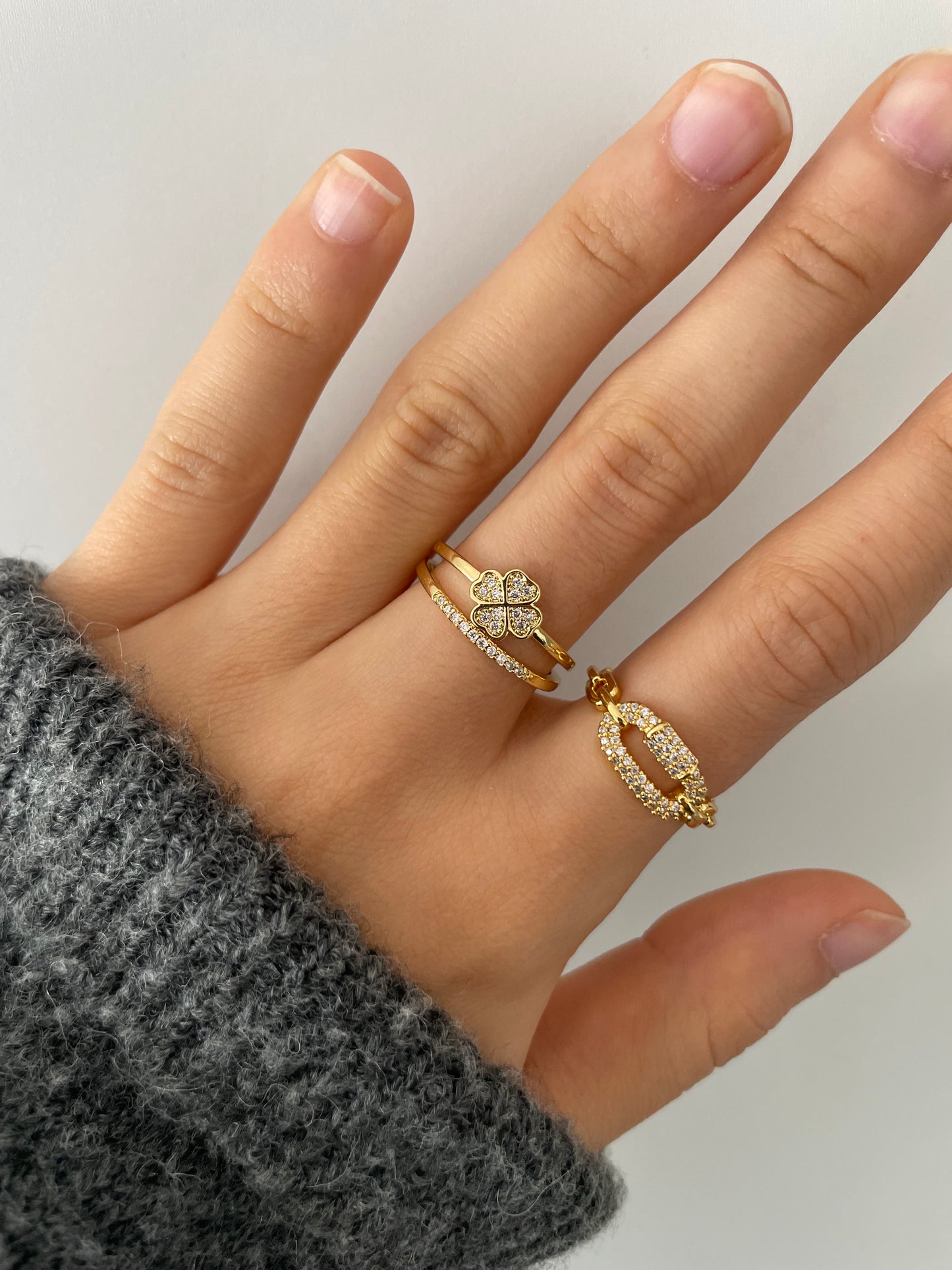 Zirkon Ring 18k vergoldet