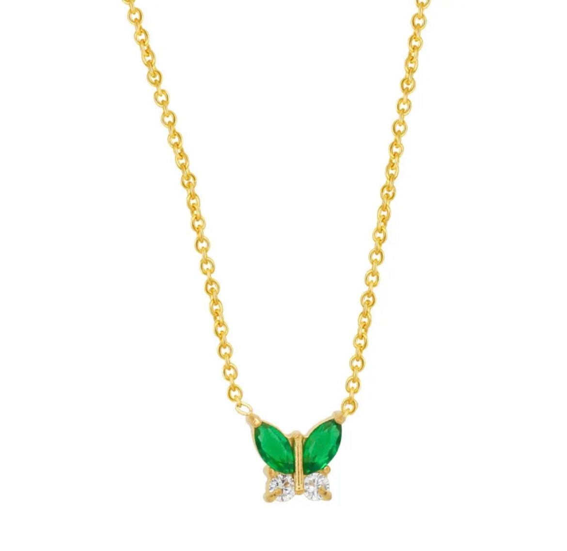 Schmetterling Kette 18k vergoldet