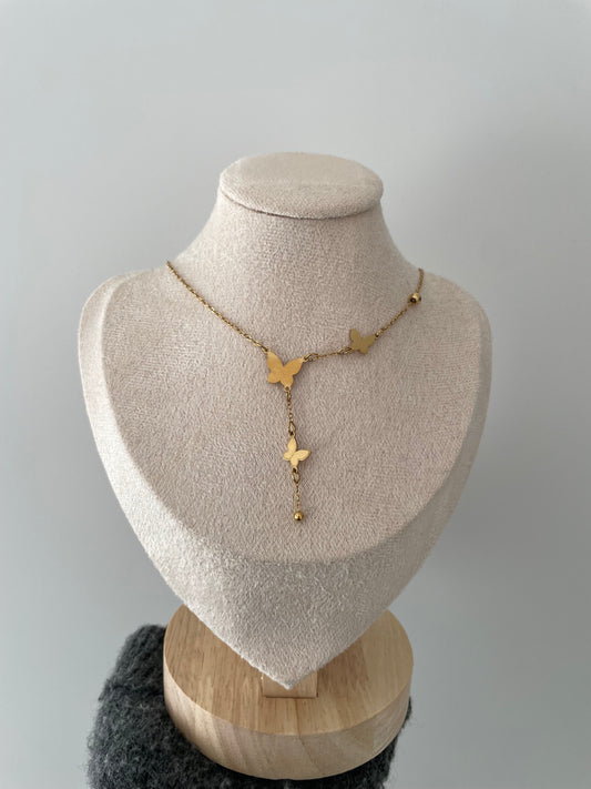 Schmetterling Kette 18k vergoldet