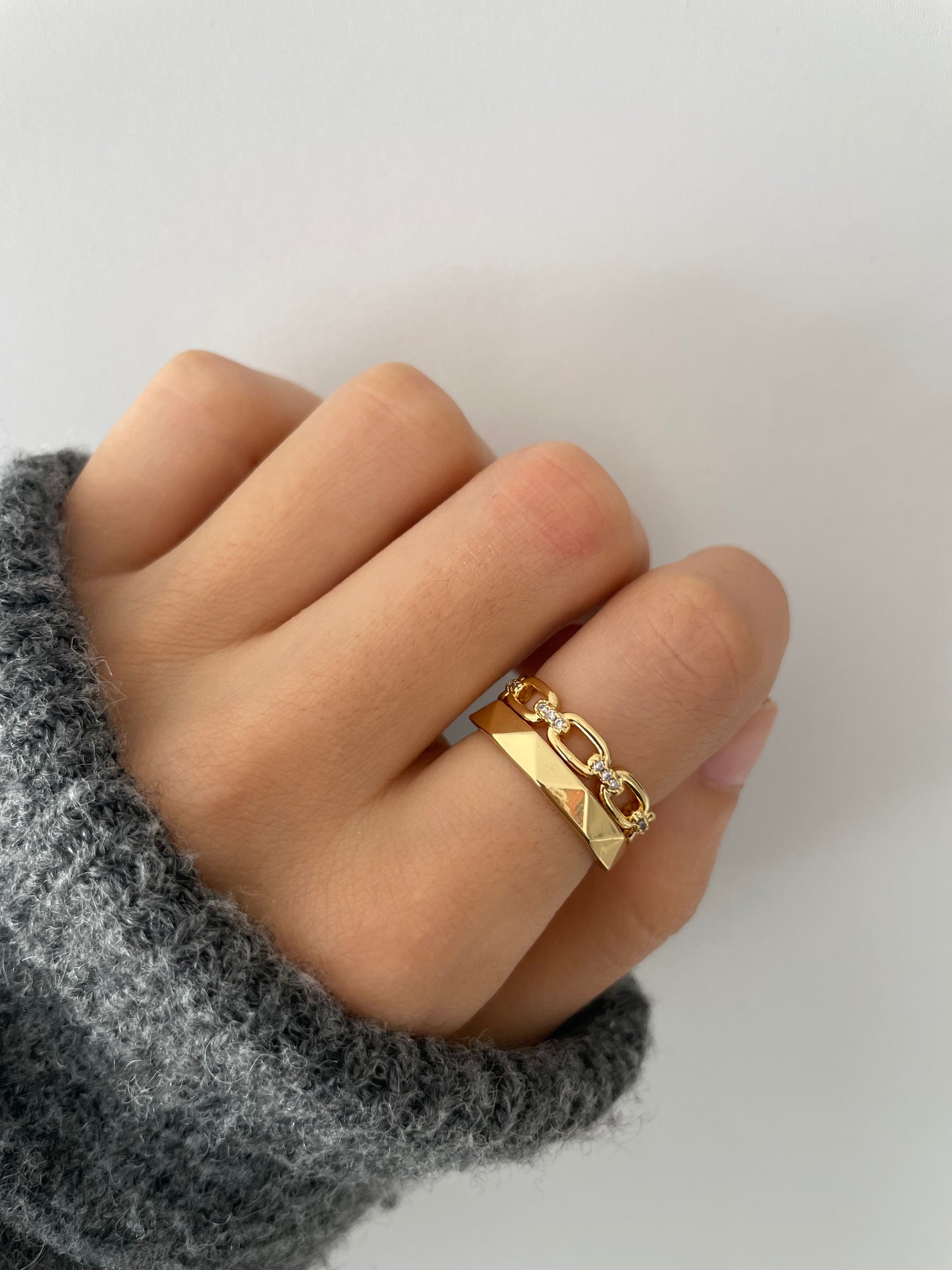 Offener Ring aus Edelstahl