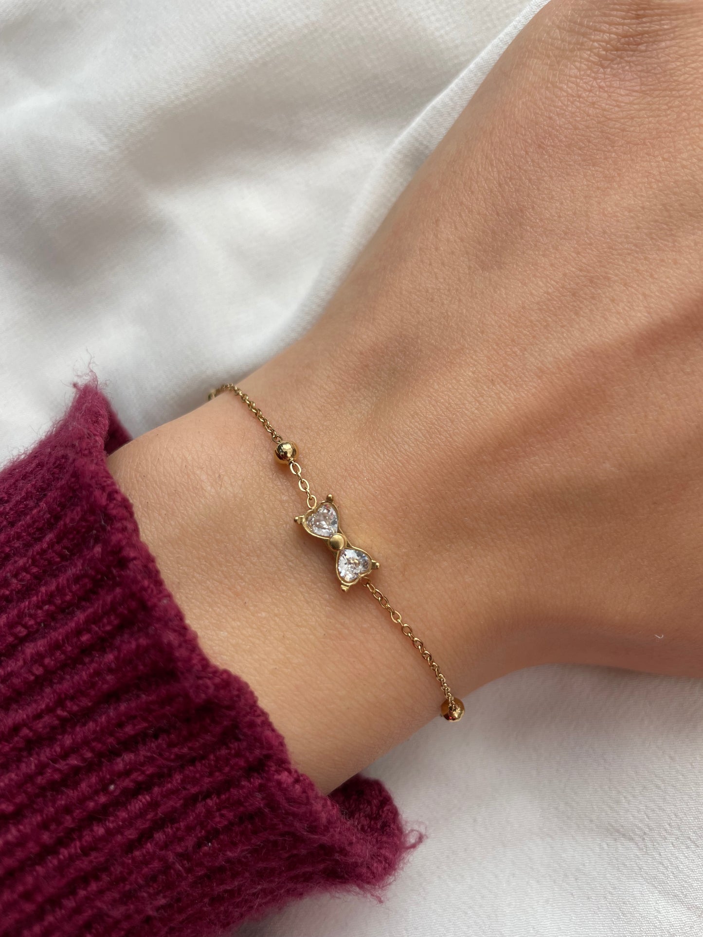 Schleifen Armband aus Edelstahl