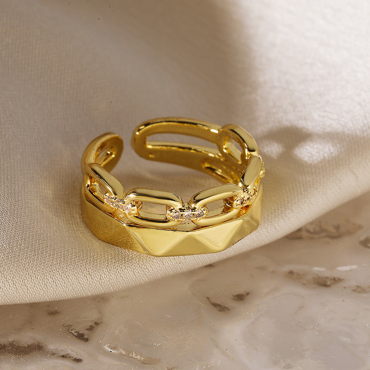 Offener Ring aus Edelstahl