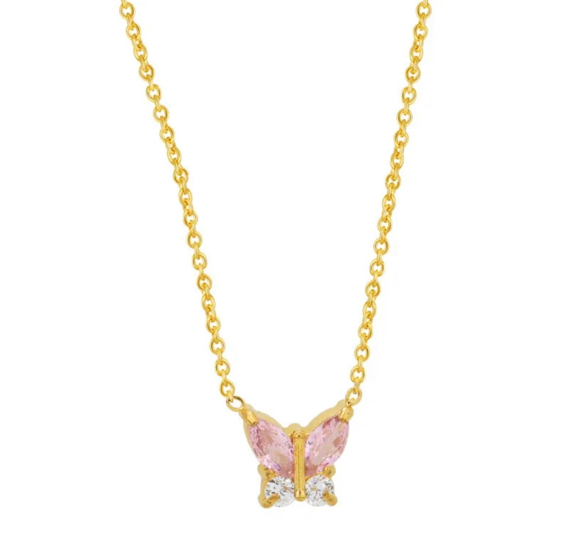 Schmetterling Kette 18k vergoldet
