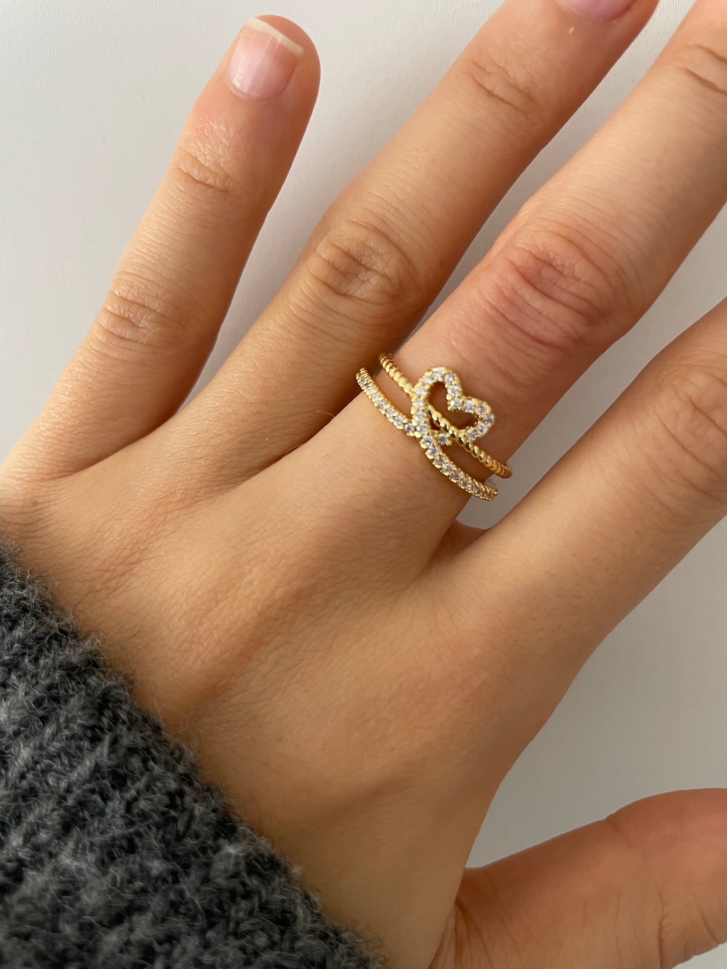 Herz Ring aus Edelstahl