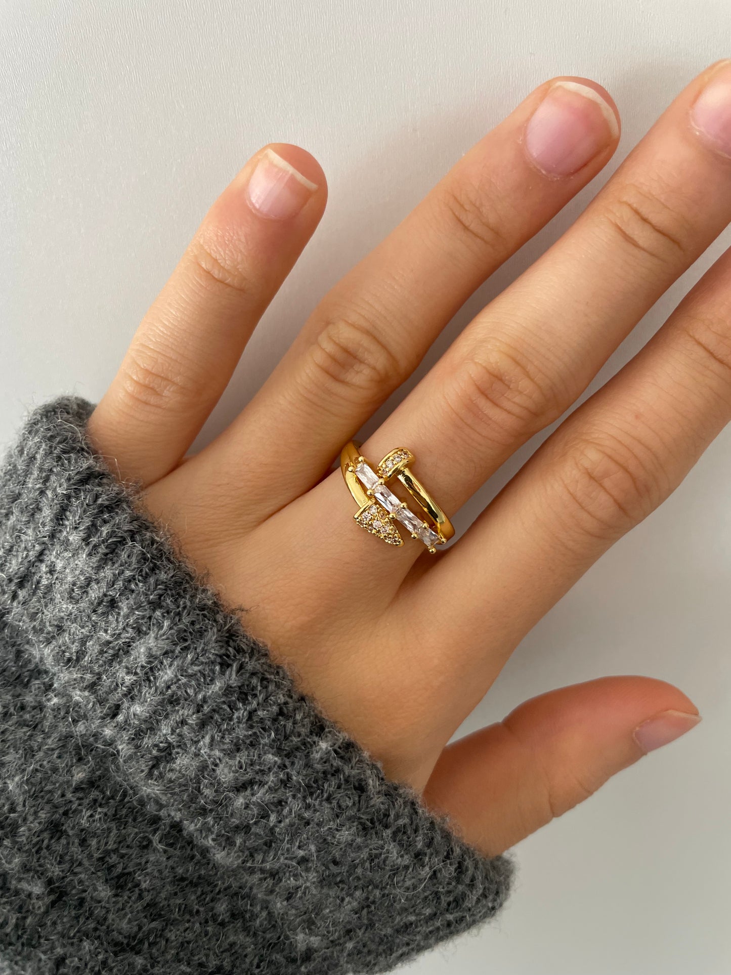 Zirkon Ring 18k vergoldet