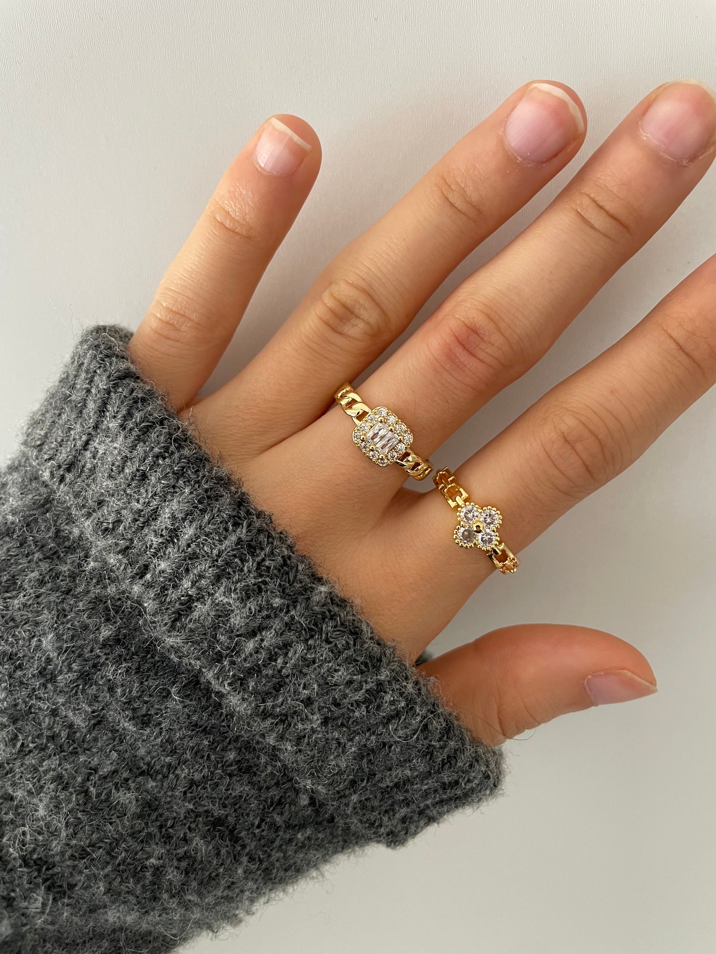 Zirkon Ring 18k vergoldet