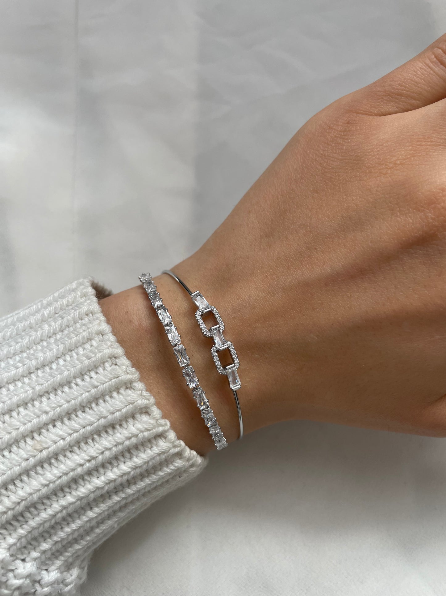 Zirkon Armreif 18k vergoldet
