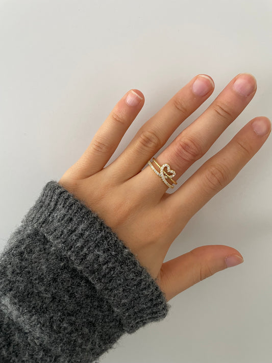 Herz Ring aus Edelstahl