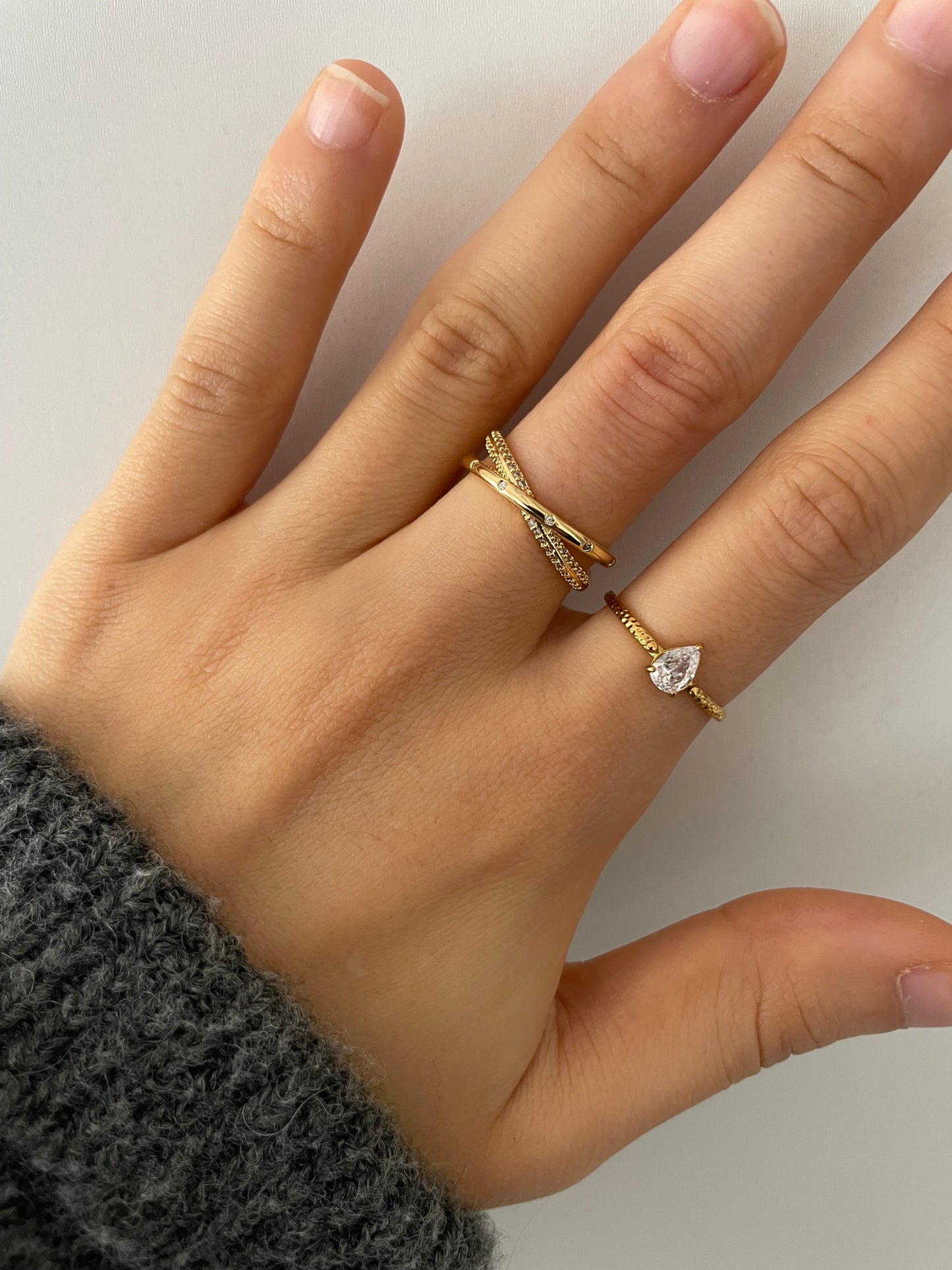 Eleganter Ring 18k vergoldet
