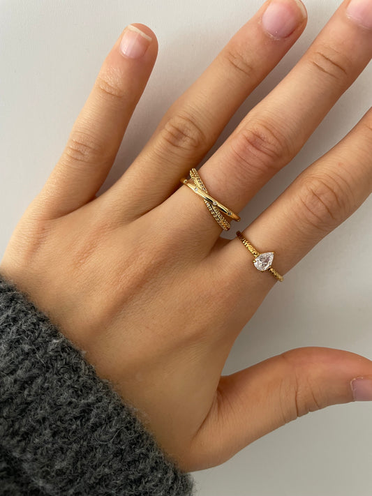 Eleganter Ring 18k vergoldet