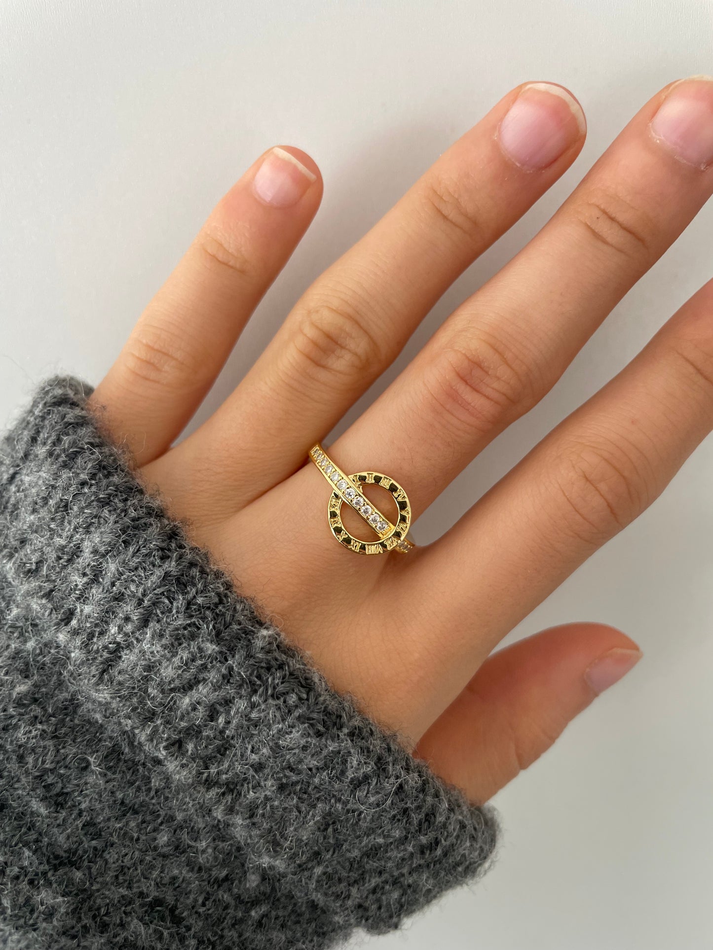 Zirkon Ring 18k vergoldet