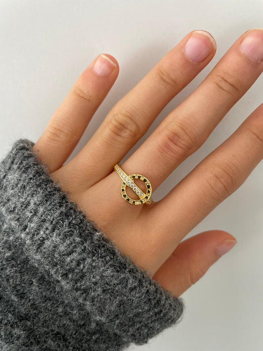 Zirkon Ring 18k vergoldet