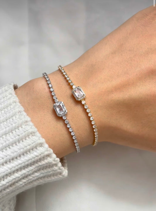 Tennisarmband 18k vergoldet