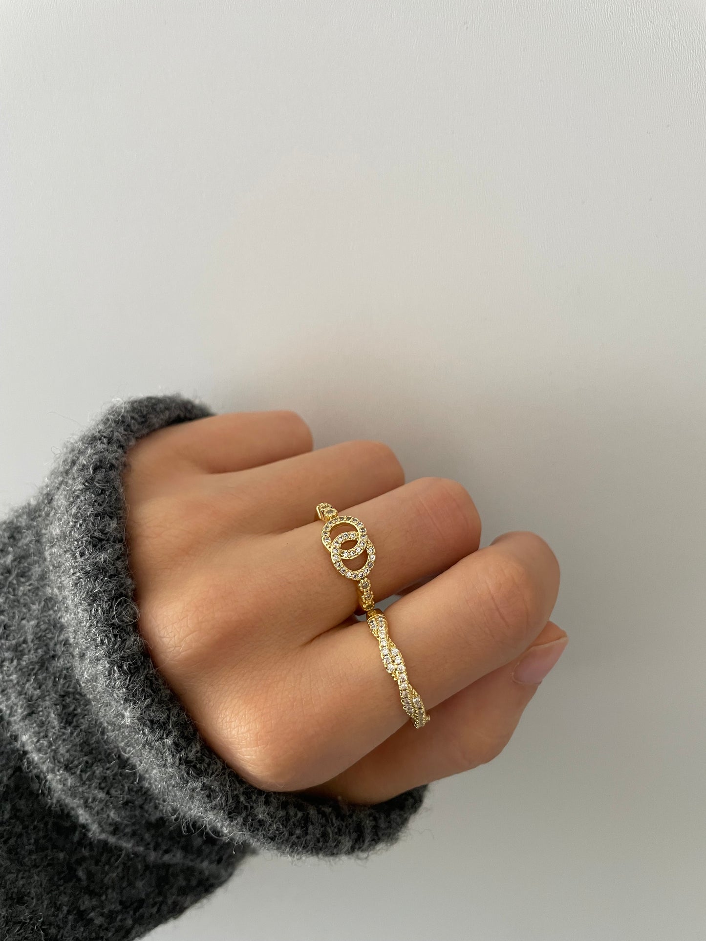 Zirkon Ring 18 vergoldet
