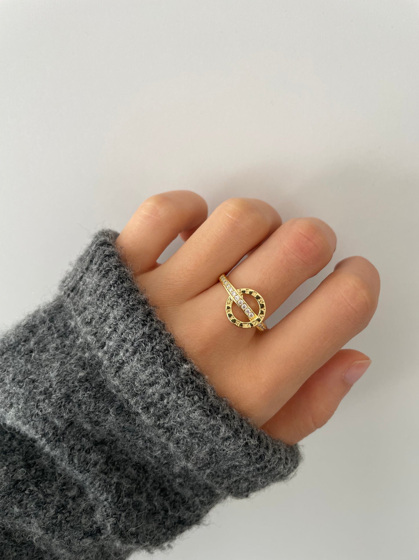 Zirkon Ring 18k vergoldet