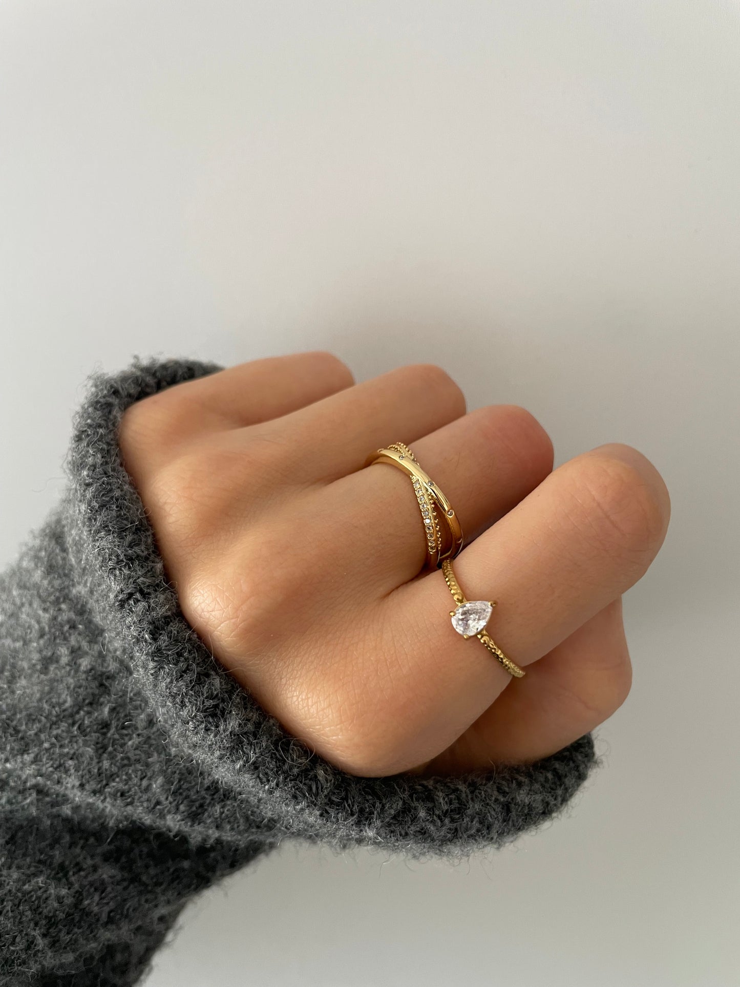 Eleganter Ring 18k vergoldet