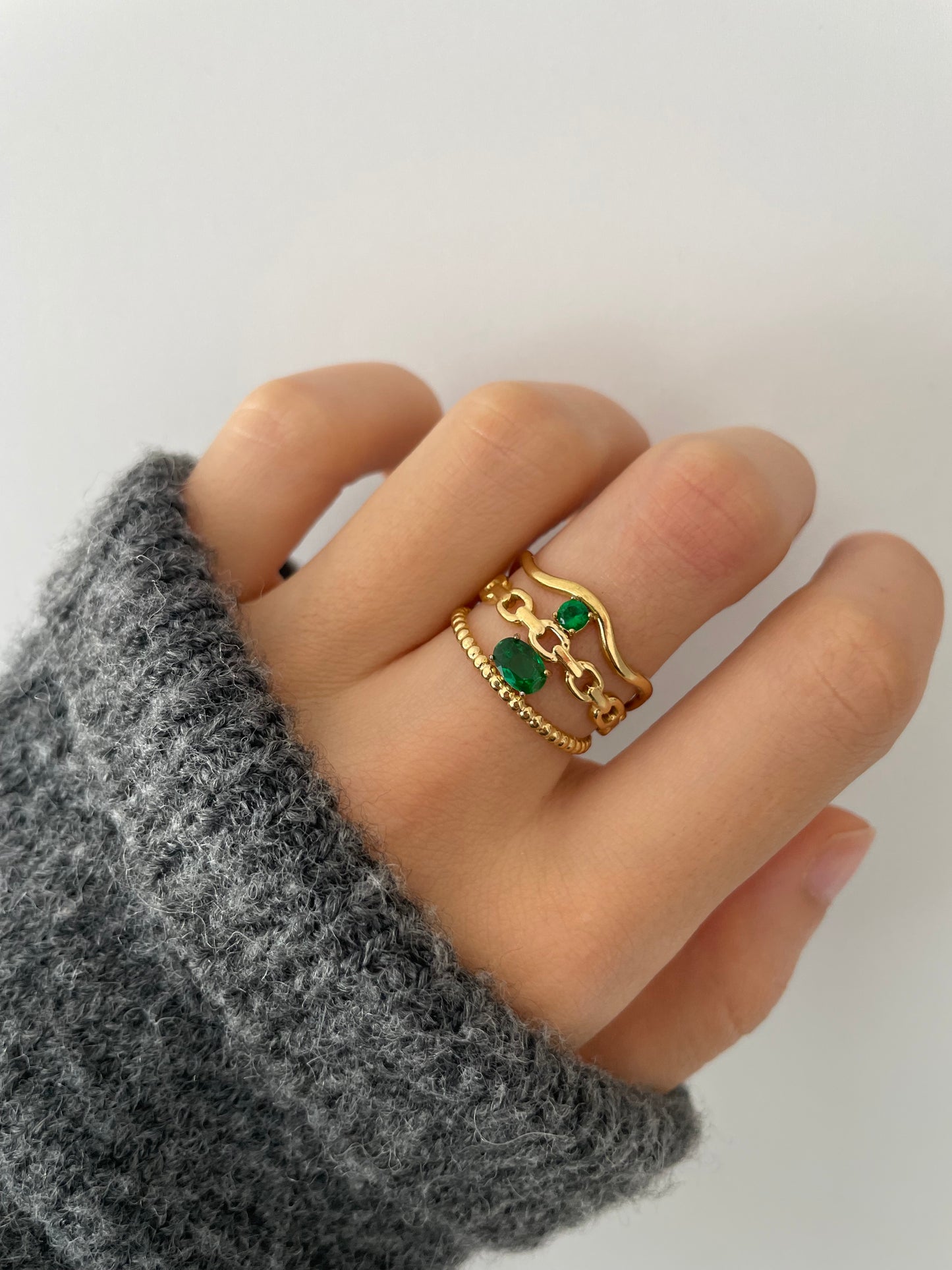 Smaragd Ring 18k vergoldet
