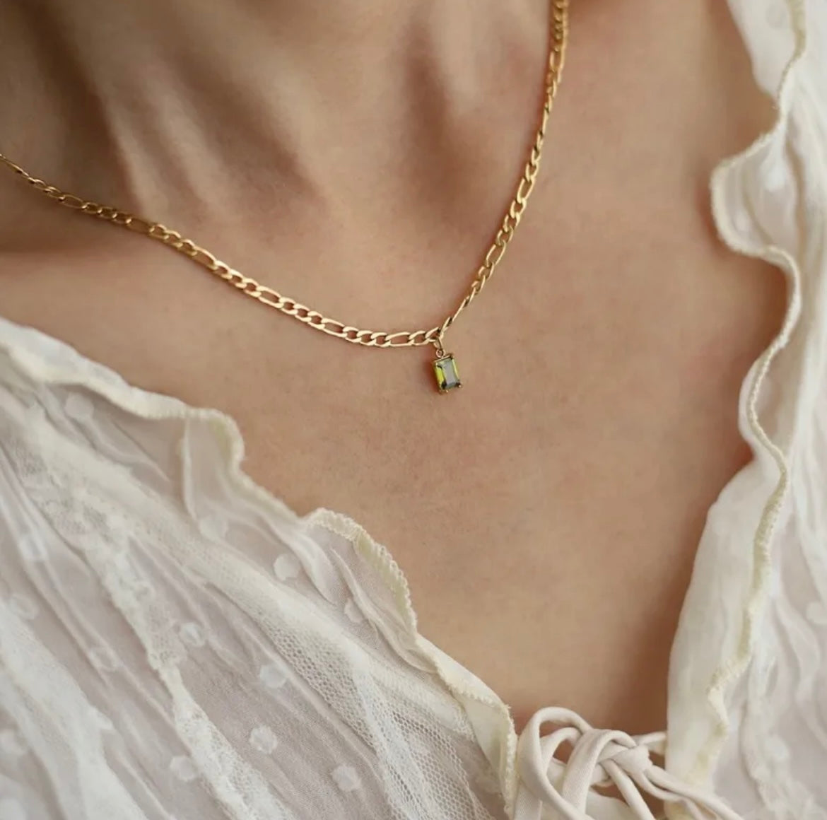 minimalistisch und elegante Halskette 18k vergoldet