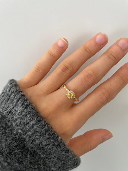 Zirkon Ring 18k vergoldet