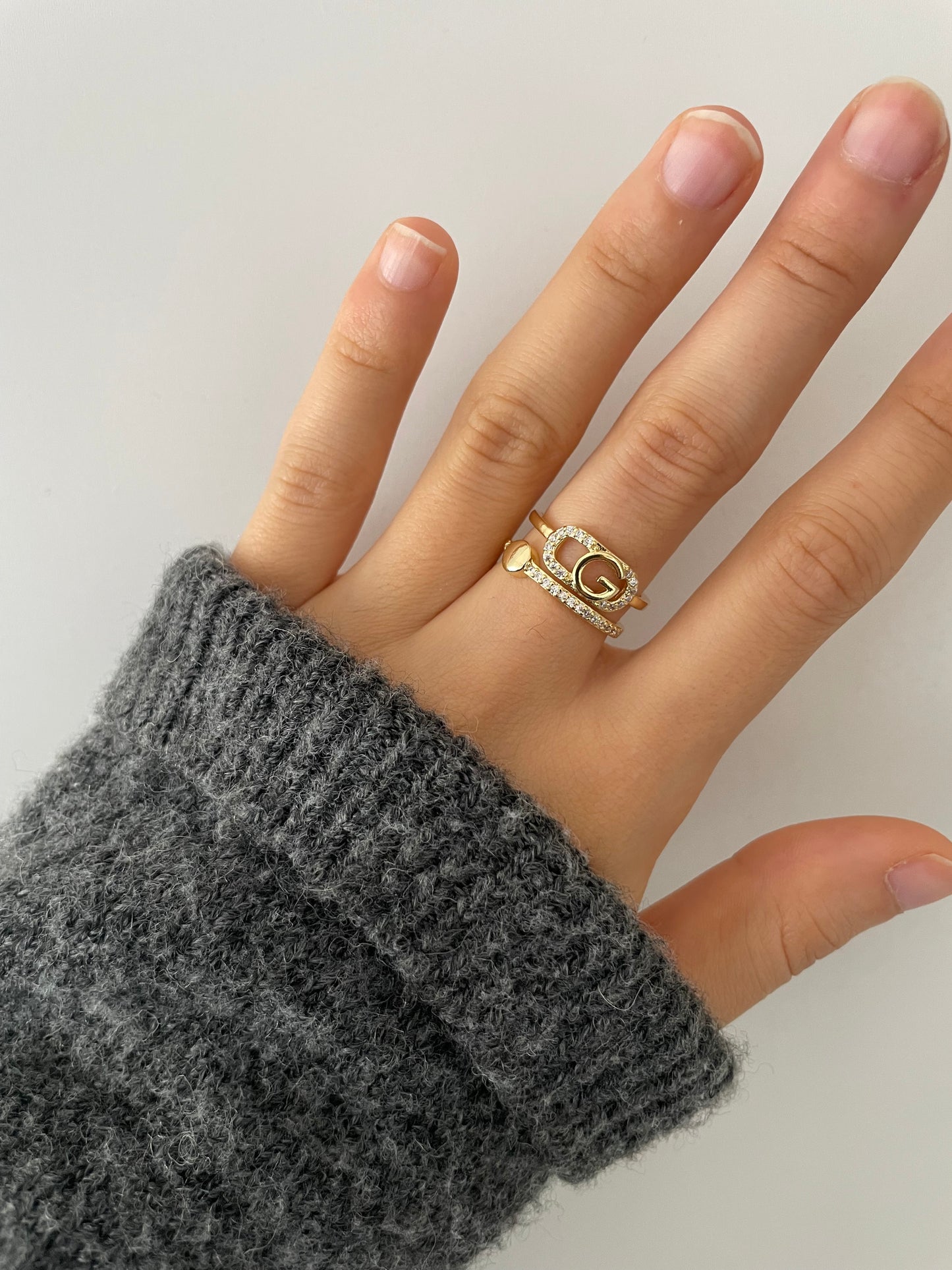 Zirkon Ring 18k vergoldet