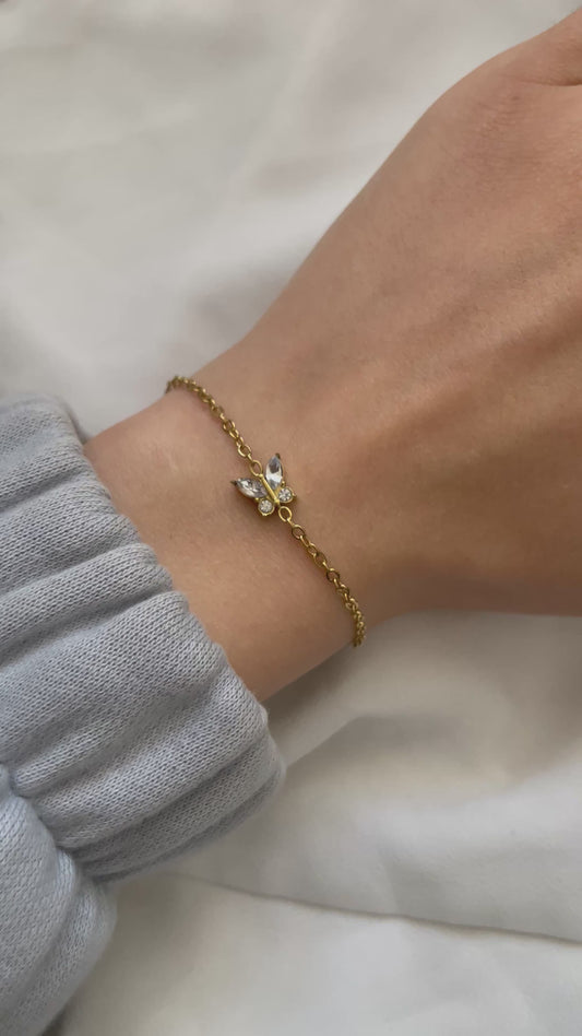 Schmetterling Armband aus Edelstahl