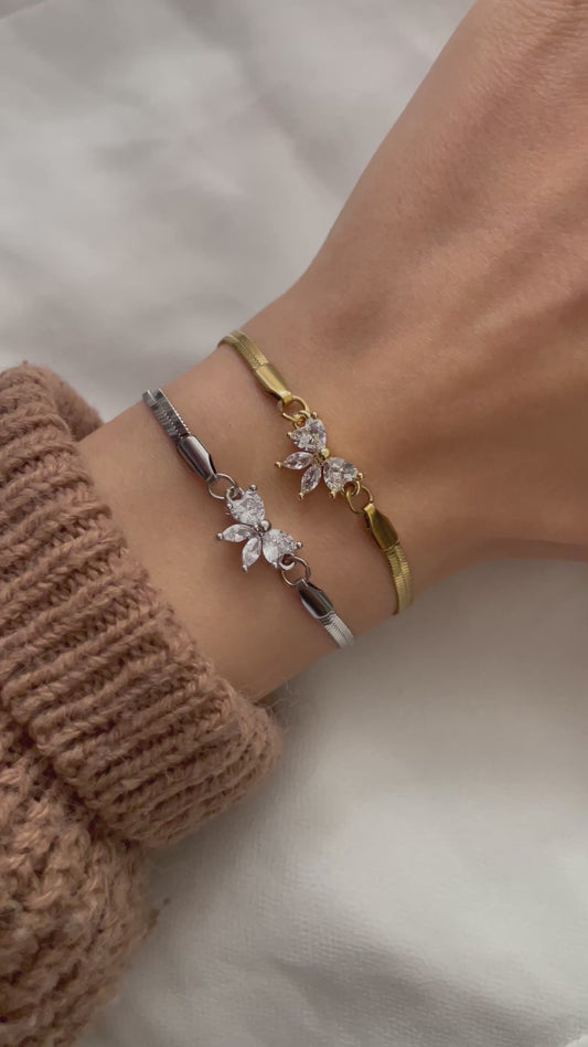 Schleifen Armband vergoldet