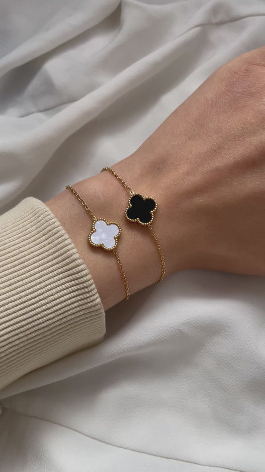 Blumen Armband 18k vergoldet